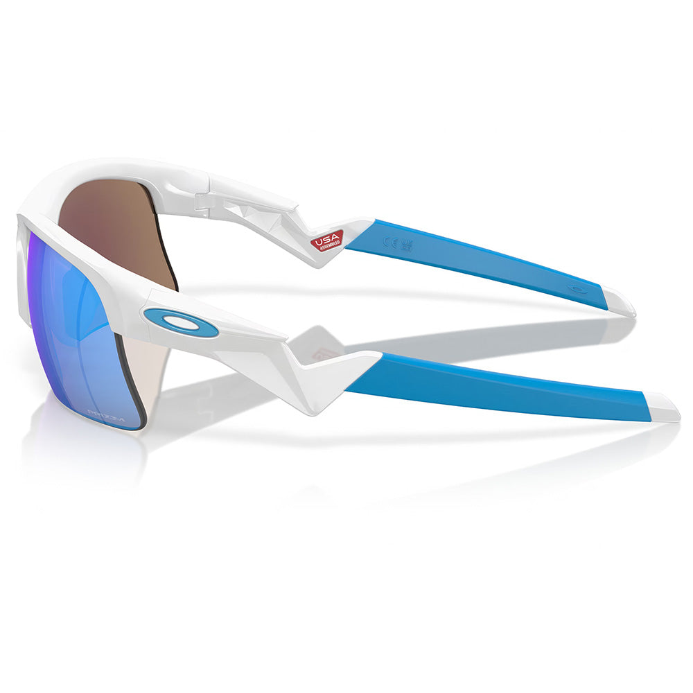 Capacitor Sunglasses Polished White w Prizm Sapphi