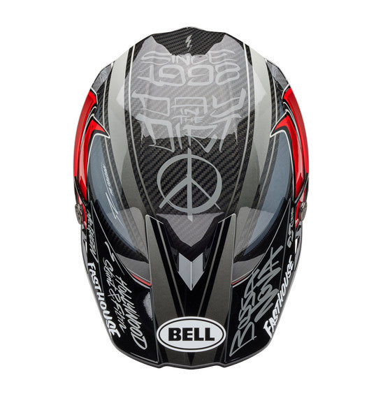 Bell MOTO-10 SPHERICAL Fasthouse DITD 25 Gloss Grey/Red