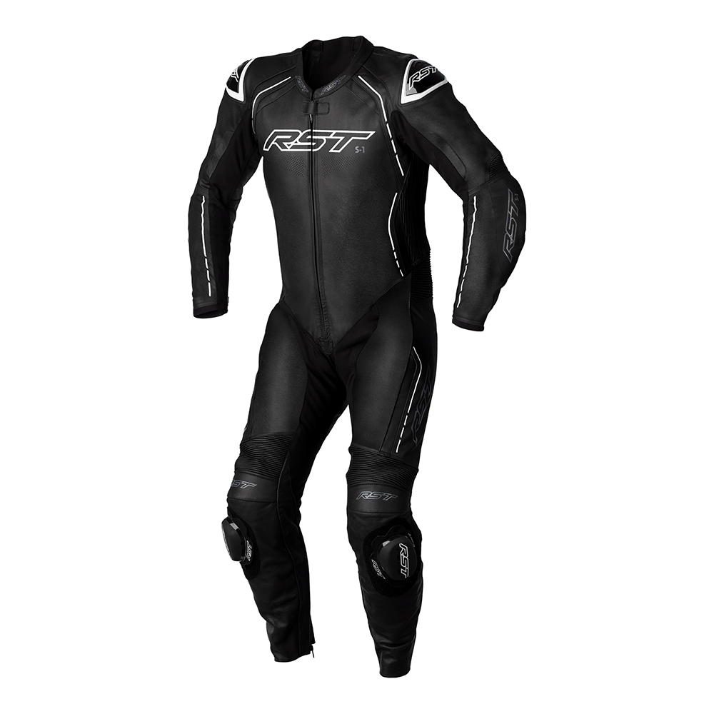 RST S1 LEATHER SUIT [BLACK/BLACK/WHITE]