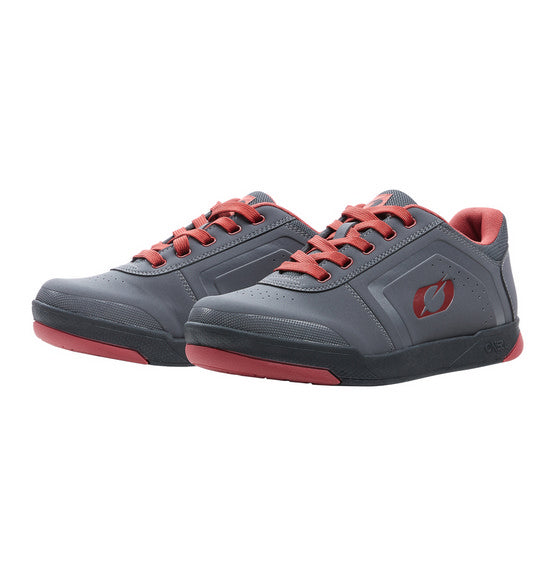 O'Neal PINNED Flat Pedal Shoe - Grey/Red