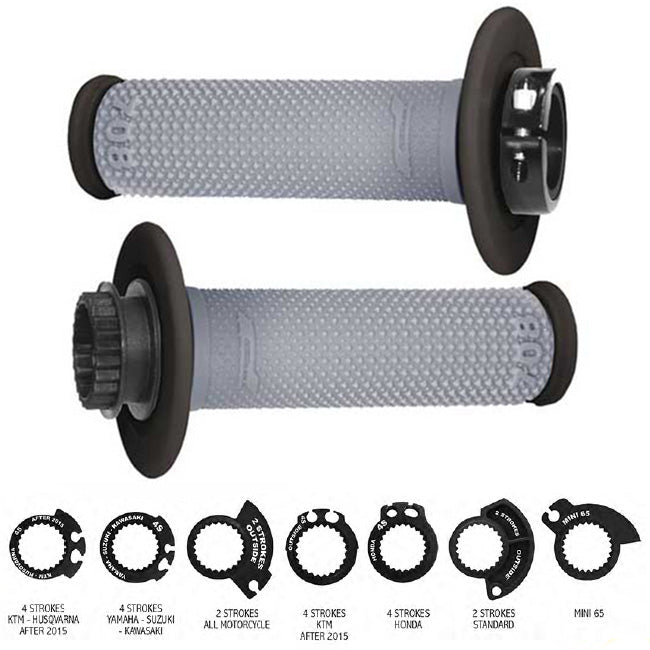 Progrip 708 Lock On Grips Black Grey